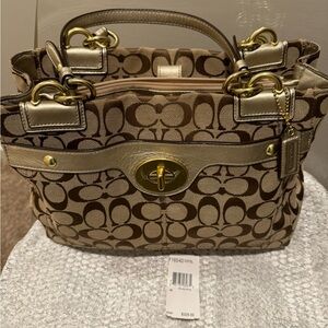 Vintage Authentic Coach Signature Penelope Carryall Tote